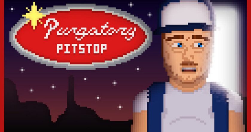 Purgatory Pitstop — choice-based narrative game about an afterlife diner from Live Rail Games, cover art