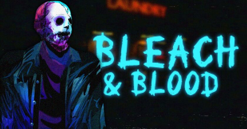 Bleach & Blood — PS1-style narrative slasher horror from The Windy Project, laundromat night shift, cover art