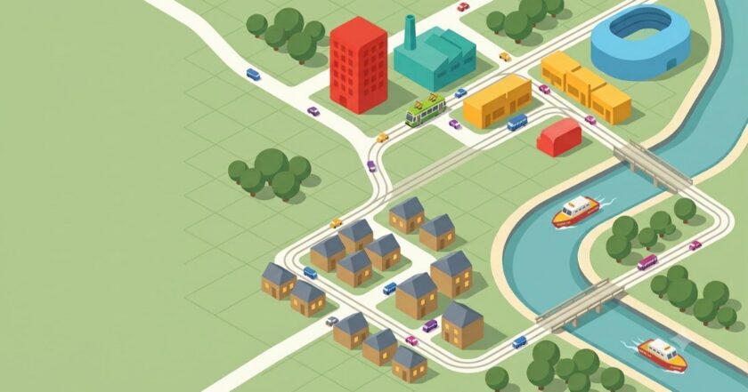 Multi Modal Transit — transport network strategy puzzle with buses, trams and metro from South London Silicon, cover art