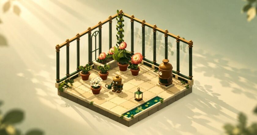 The Last Greenhouse — cozy gardening and building simulation from Krzysztof Radomski / Mechanical Armadillo, cover art