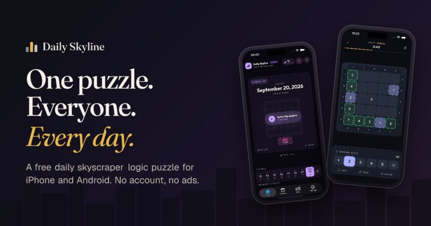 Daily Skyline — daily Skyscrapers logic puzzle by solo developer Murat Öncü, cover art