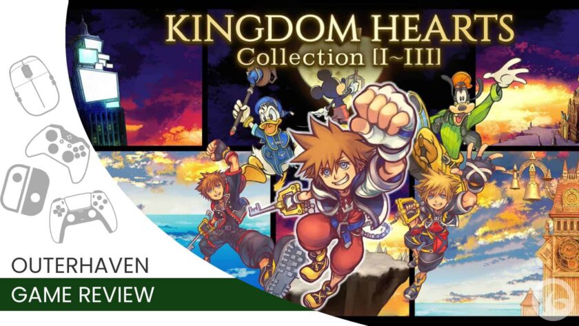 Kingdom Hearts Collection I-III art — Sora, Donald, Goofy and Mickey with Keyblades in Square Enix's compilation of the saga, launching October 8, 2026 on PS5, Xbox Series X|S and Nintendo Switch 2