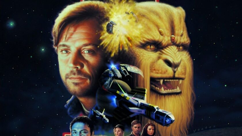 Wing Commander 3: Heart of the Tiger cover art showing Mark Hamill as Christopher Blair beside a Kilrathi warrior and a spaceship, from the 1994 FMV space combat classic now getting an EA remaster restored from over 600 newly found source tapes